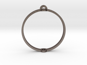 World 1.25" (Ring) in Polished Bronzed-Silver Steel
