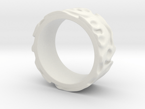 Lidinoid Ring in White Natural Versatile Plastic
