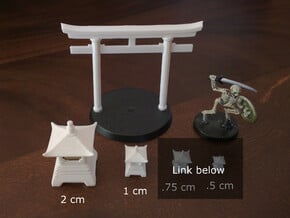 Japanese Pagoda/Lantern figure (hollow, L/M) in White Natural Versatile Plastic: Large