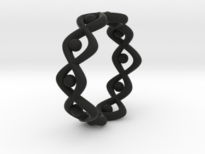 Woven Ring Size 12 in Black Premium Versatile Plastic