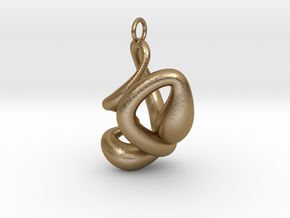 Swan Pendant in Polished Gold Steel