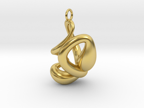 Swan Pendant in Polished Brass