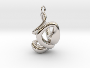 Swan Pendant in Rhodium Plated Brass