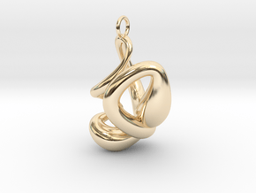 Swan Pendant in 14k Gold Plated Brass