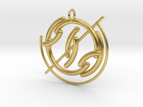 G Pendant in Polished Brass