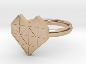 HEART 1 in 14k Rose Gold Plated Brass: 1.5 / 40.5