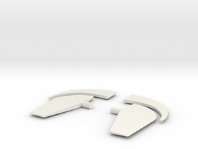 1/32 Forward Dive Plane Set for U-Boot VIIC in White Natural Versatile Plastic