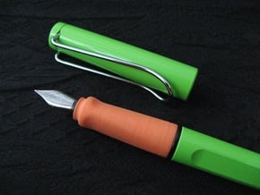 Pen Grip for Lamy Safari FP (Schmidt PRS) in Orange Processed Versatile Plastic