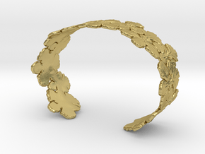 Orchid Bangle in Natural Brass: Medium