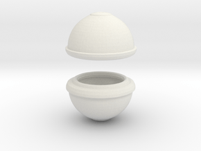 Printle Thing Egg 01 in White Natural Versatile Plastic