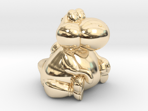 Fat Yoshi (Super Mario RPG) in 14k Gold Plated Brass: Small