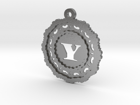 Magic Letter Y Pendant in Natural Silver