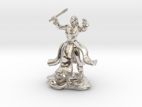 Water Genasi Druid with Wand of Magic Missile. in Rhodium Plated Brass
