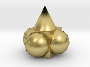 The Dunce Cap and the Beach Balls in Natural Brass
