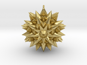 Spiked Pendant in Natural Brass
