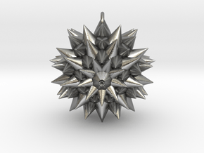Spiked Pendant in Natural Silver