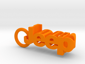 Jeep Wrangler JL Keychain in Orange Processed Versatile Plastic