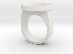 Custom ring 76 US 10 v2 in White Premium Versatile Plastic