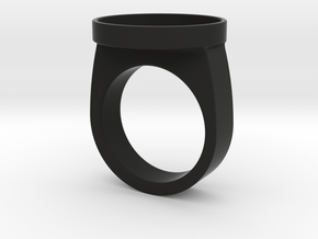 Custom ring 76 US 10 v2 in Black Premium Versatile Plastic