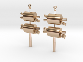 Meat skewers in 14k Rose Gold Plated Brass