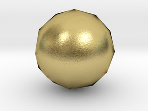 Icosphere in Natural Brass
