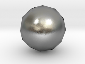 Icosphere in Natural Silver