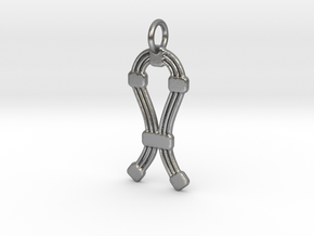 Ancient Egyptian Sa “Protection” Amulet, version 2 in Natural Silver
