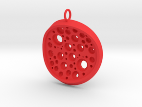 Trypophobic Pendant II in Red Processed Versatile Plastic