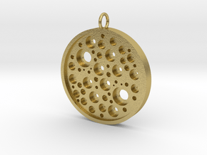 Trypophobic Pendant I in Natural Brass
