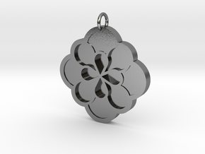 Blossom Pendant in Polished Silver
