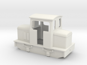 5.5 mm scale O&K style centercab diesel in White Natural Versatile Plastic