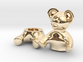 Small Teddy bear Box in 14k Gold Plated Brass