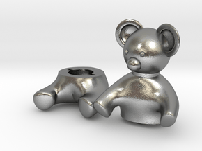 Small Teddy bear Box in Natural Silver