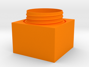Cubic jar - bottom in Orange Processed Versatile Plastic