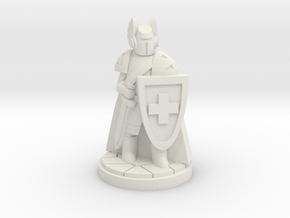 Order of the Red Cross Paladin Cleric in White Natural Versatile Plastic