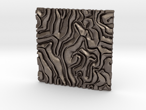 Coral pattern Seamless Decorative miniature  tiles in Polished Bronzed-Silver Steel