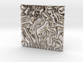 Coral pattern Seamless Decorative miniature  tiles in Rhodium Plated Brass