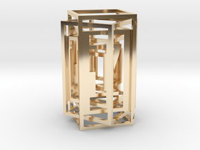 Square lamp in 14K Yellow Gold