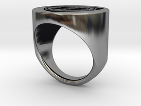 Lancia College Ring inverted V2 in Antique Silver