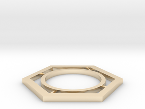 hexagon in 14K Yellow Gold: Large
