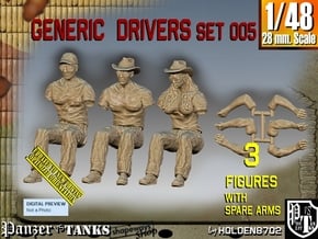 1/48 Generic Drivers Set005 in Tan Fine Detail Plastic