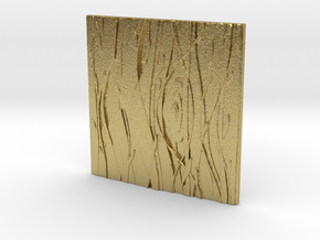 Floral  Decorative  tile 7.1x7.1x.5 cm in Natural Brass