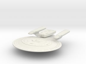 Federation Springfield Class Cruiser 4.1" long in White Natural Versatile Plastic