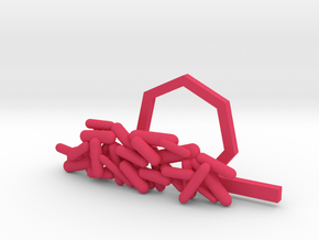 Gram Negative Bacilli Tie Clip in Pink Processed Versatile Plastic