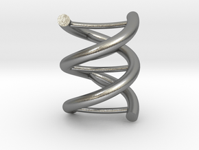 Nuclear DNA pendant necklace in Natural Silver