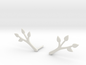 Branch earrings.stl in White Natural Versatile Plastic