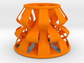  Ribbons lampshade in Orange Processed Versatile Plastic