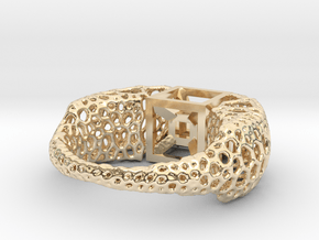 Tesseract ring in 14k Gold Plated Brass: 5.75 / 50.875