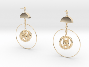 Mind in 14k Gold Plated Brass: Large