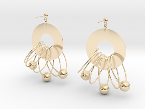 multiple circles in 14k Gold Plated Brass